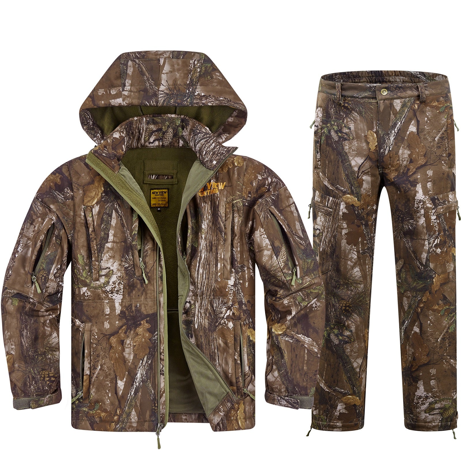 NEW VIEW Hunting Clothes for Men Silent outlet Water Resistant Hunting Duck Deer XL