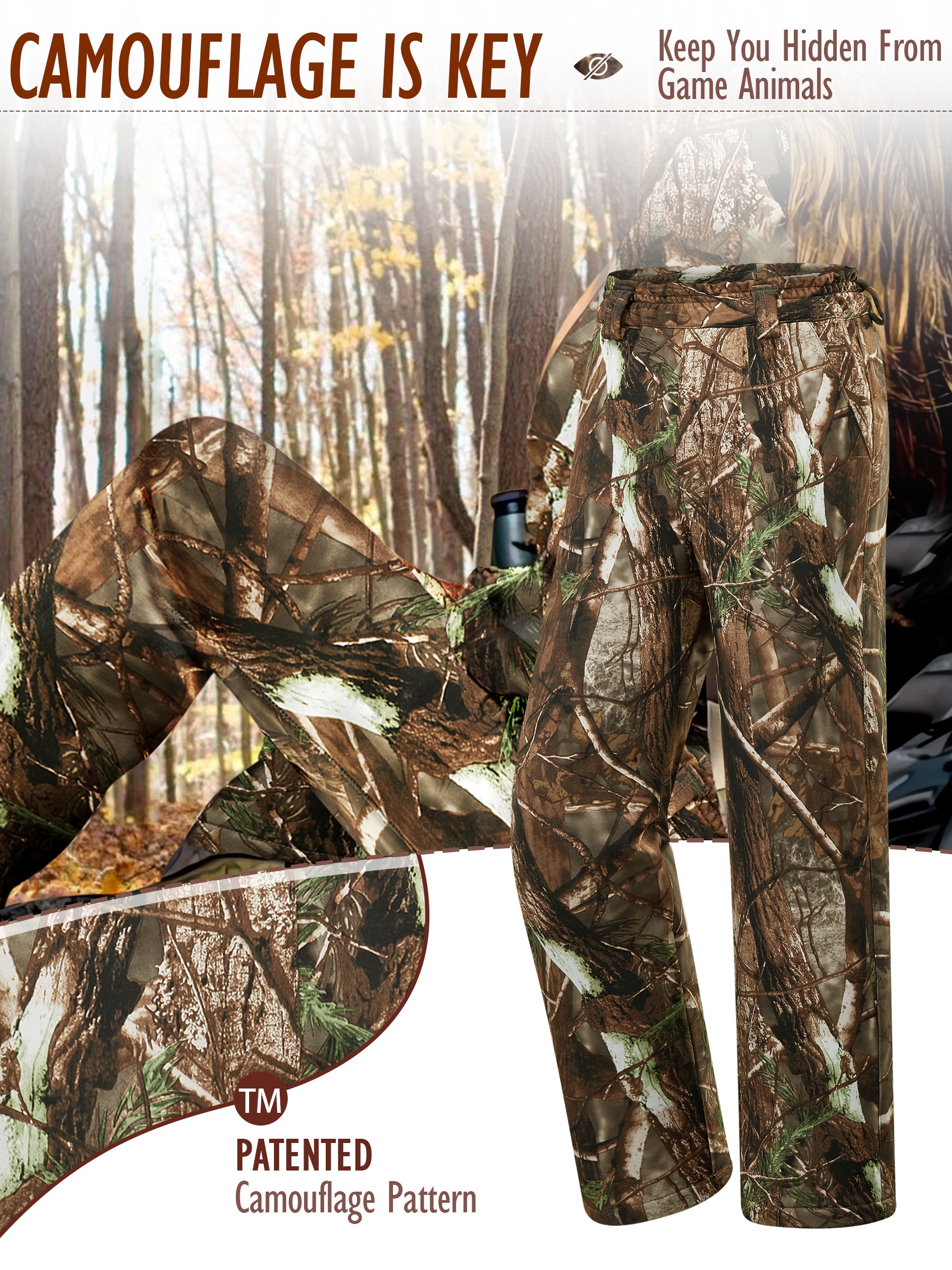 Härkila Mountain Hunter Men's Waterproof Hunting Trousers with Cordura®  Reinforcements, Hunting Green Shadow Brown : Amazon.de: Fashion