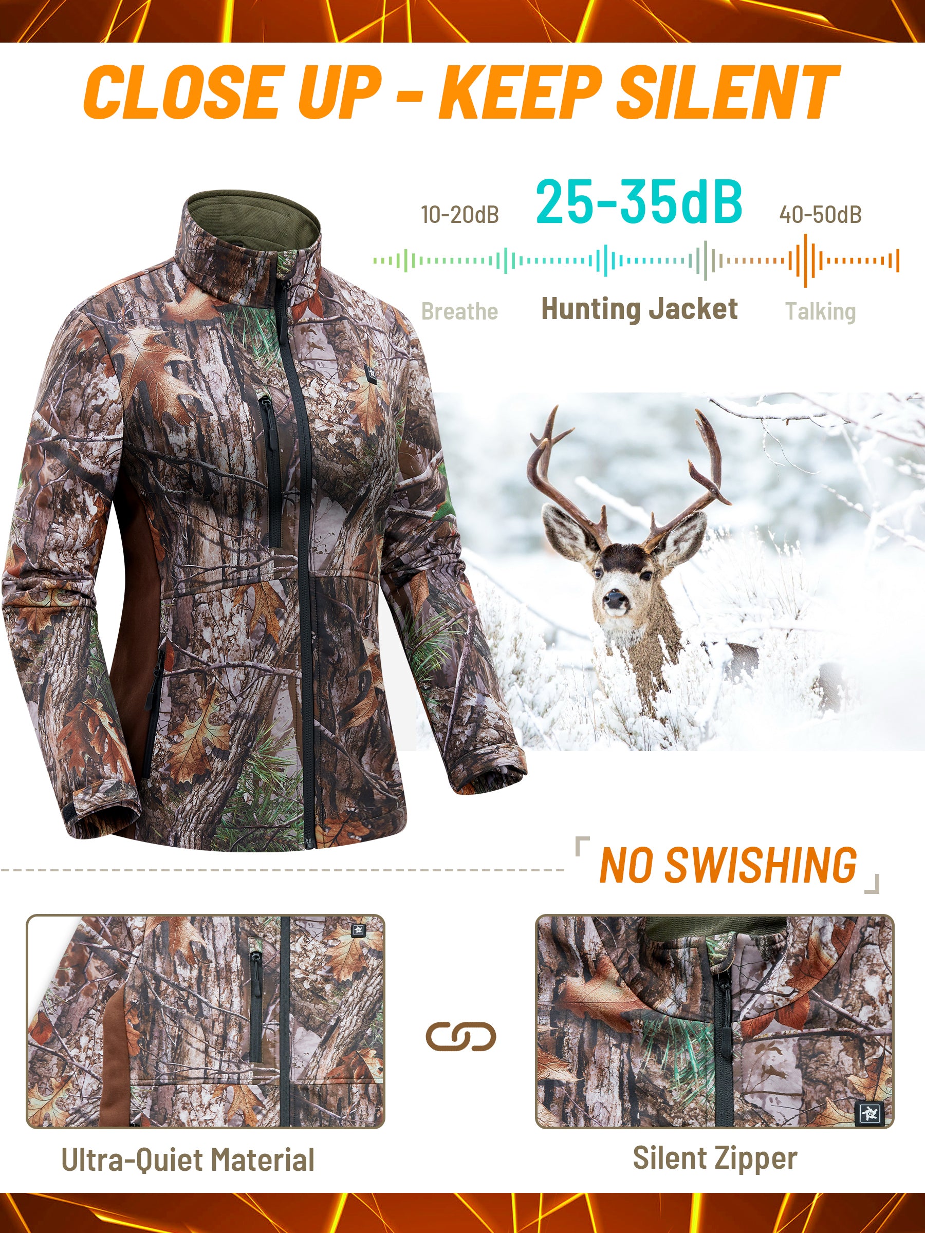 Women's heated hotsell camo jacket