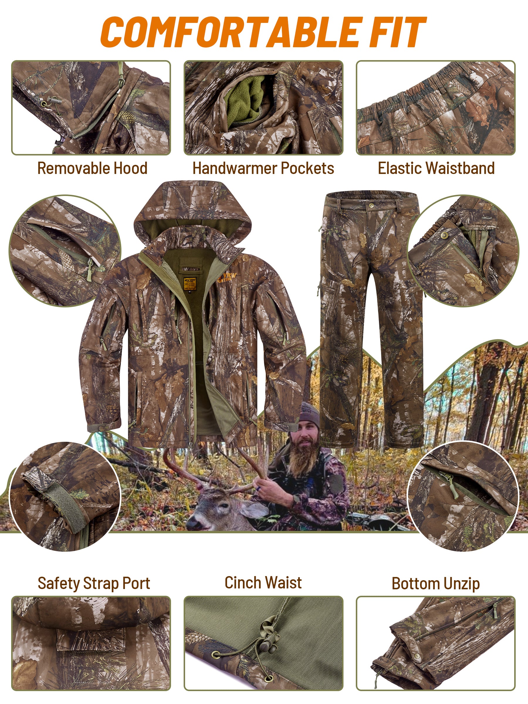 NEW VIEW Hunting Clothes for Men, Fishing Shirt, Lightweight Long Sleeve  Shirts for Turkey Hunting, Fishing, Hiking, Outdoors