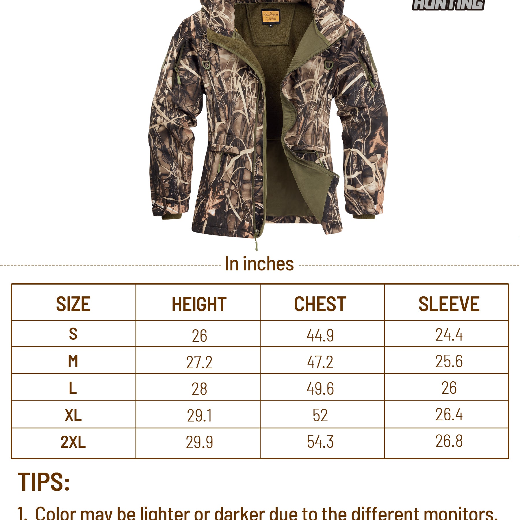  NEW VIEW Ropa de caza para mujer, chaqueta de caza de