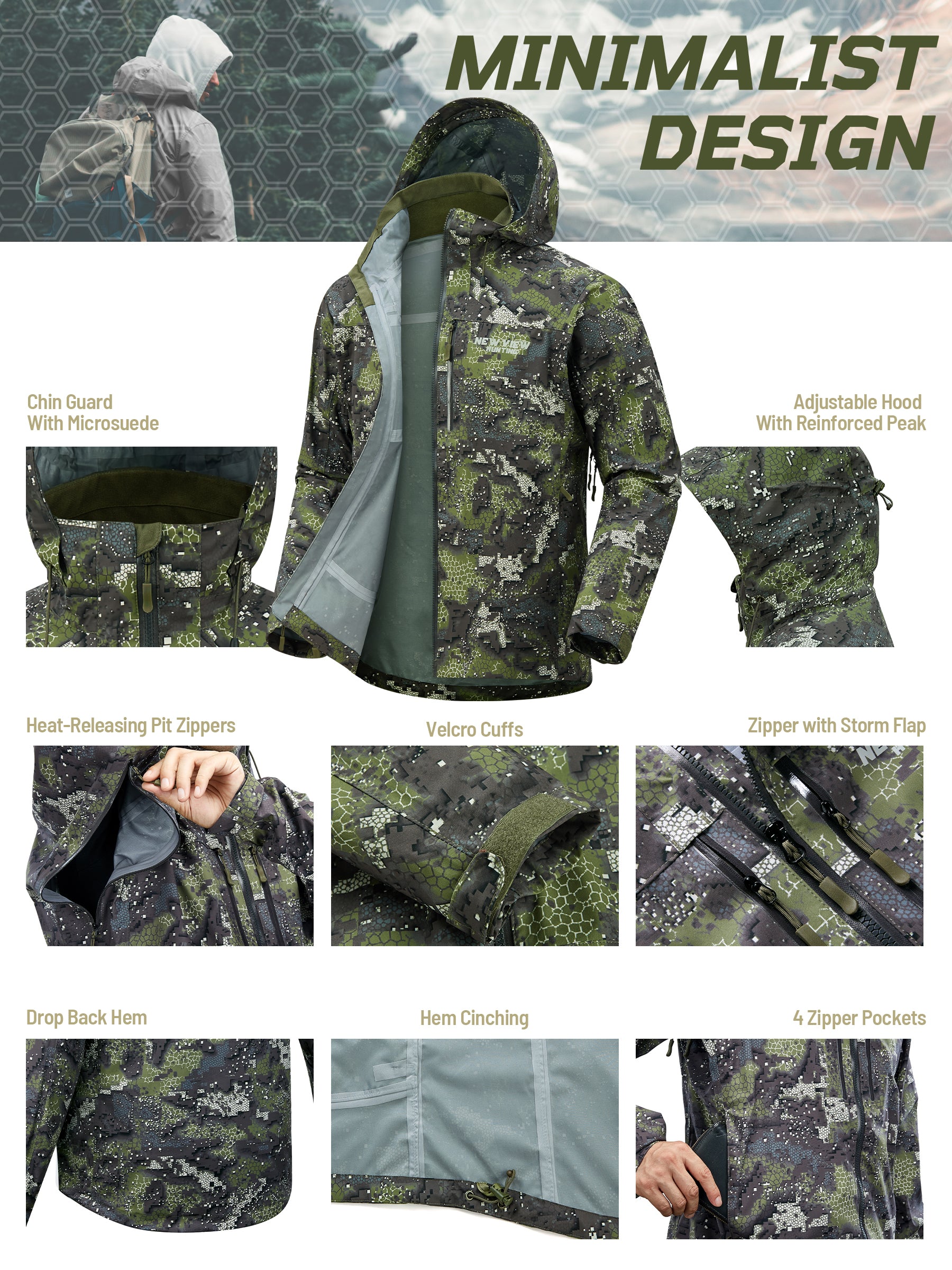 Folding rain jacket fashion